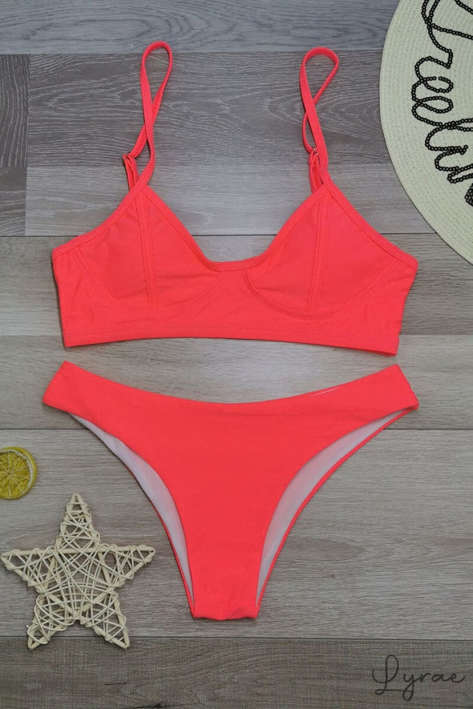 Women's Push-Up Bikini with Delta Wing Thong - Flattering Beach Style