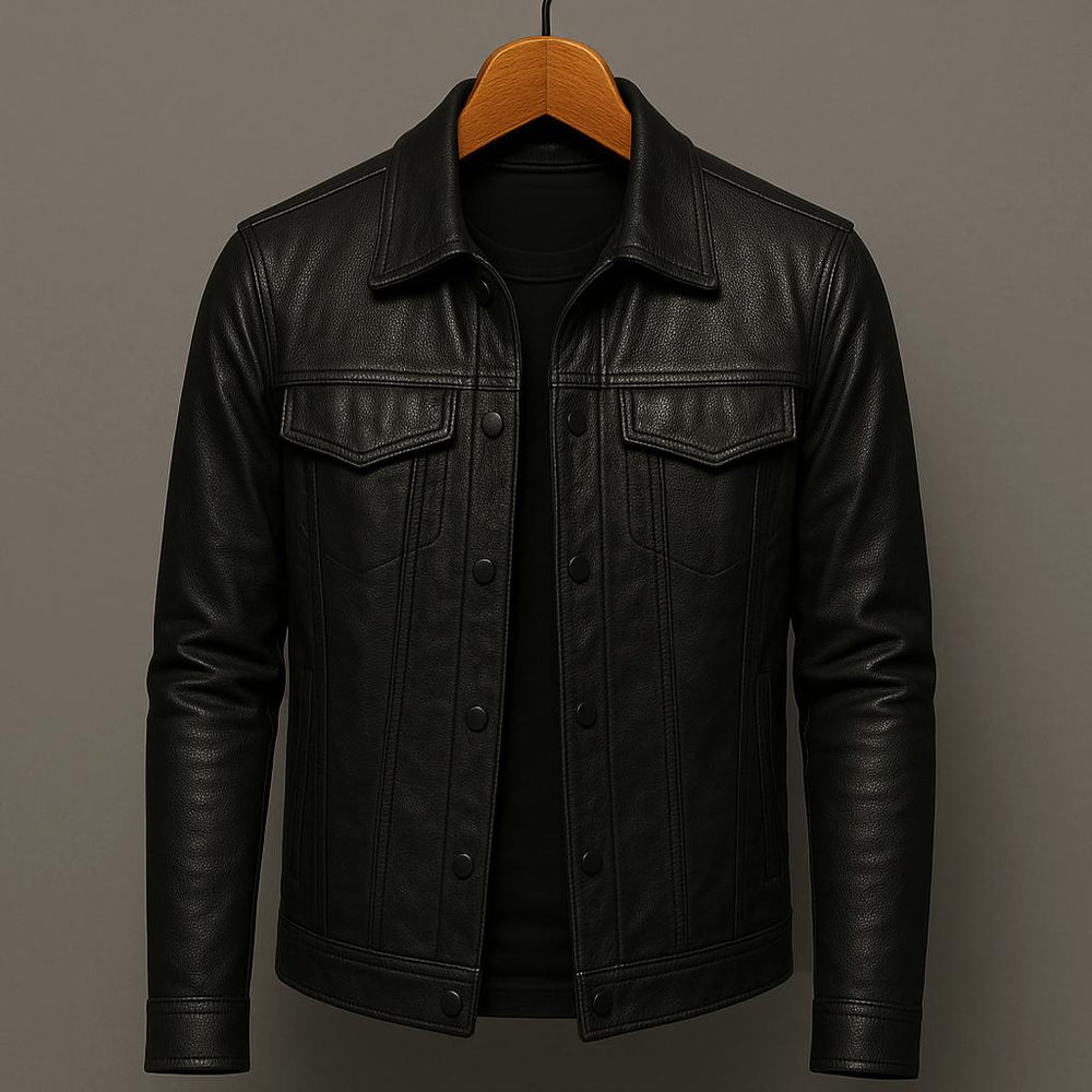 Men's Genuine Leather Jacket – Sleek Tailored Everyday Layer