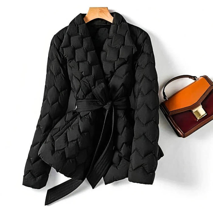 Women's Danielle Belted Quilted Coat - Elegant & Cozy