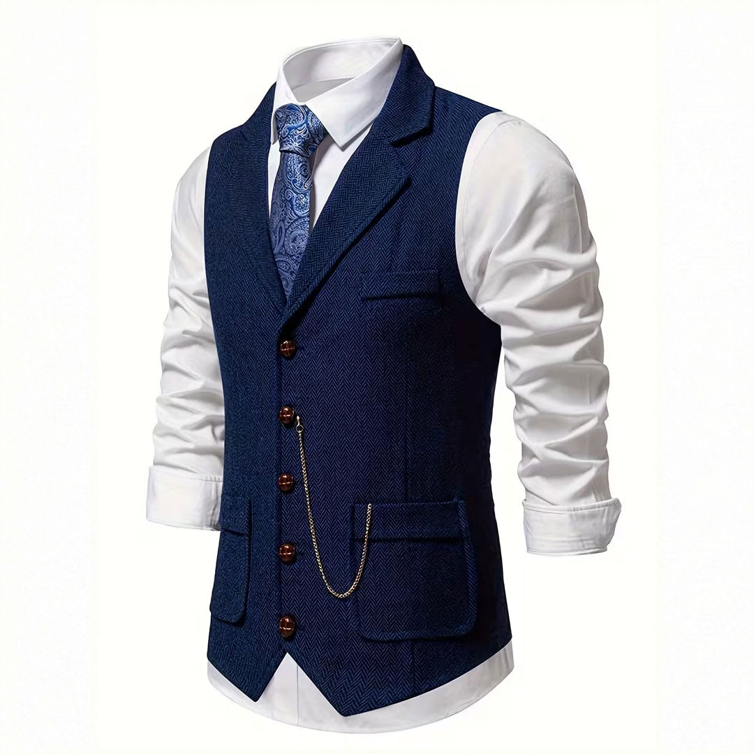 Men's Ultra-Comfort Stretch Waistcoat – Tailored Everyday Vest