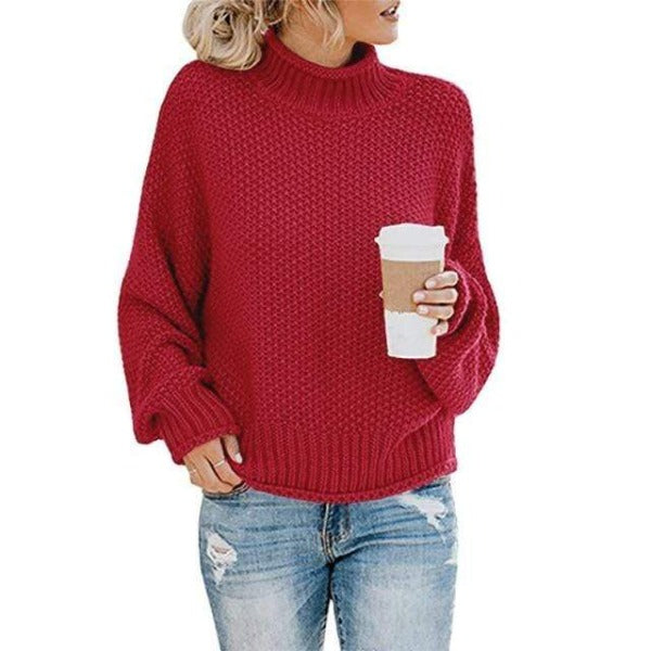 Women's Relaxed Chic Knit Sweater - Cozy Comfort for Chilly Days