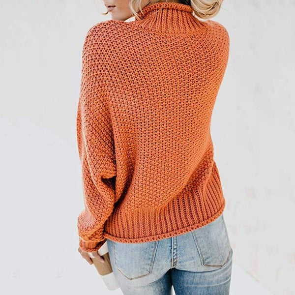 Women's Relaxed Chic Knit Sweater - Cozy Comfort for Chilly Days