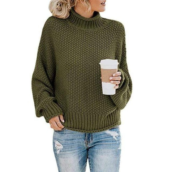 Women's Relaxed Chic Knit Sweater - Cozy Comfort for Chilly Days
