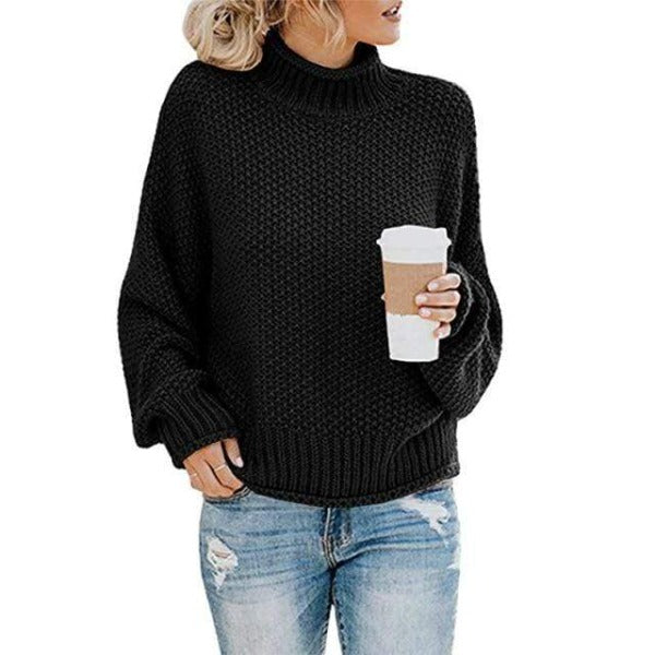 Women's Relaxed Chic Knit Sweater - Cozy Comfort for Chilly Days