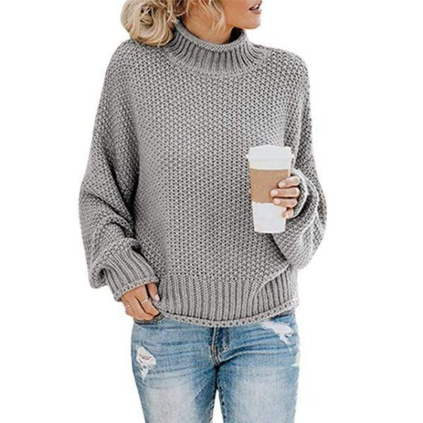 Women's Relaxed Chic Knit Sweater - Cozy Comfort for Chilly Days