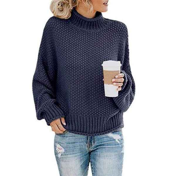 Women's Relaxed Chic Knit Sweater - Cozy Comfort for Chilly Days