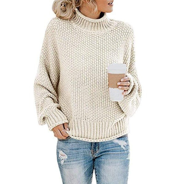 Women's Relaxed Chic Knit Sweater - Cozy Comfort for Chilly Days