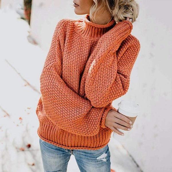 Women's Relaxed Chic Knit Sweater - Cozy Comfort for Chilly Days