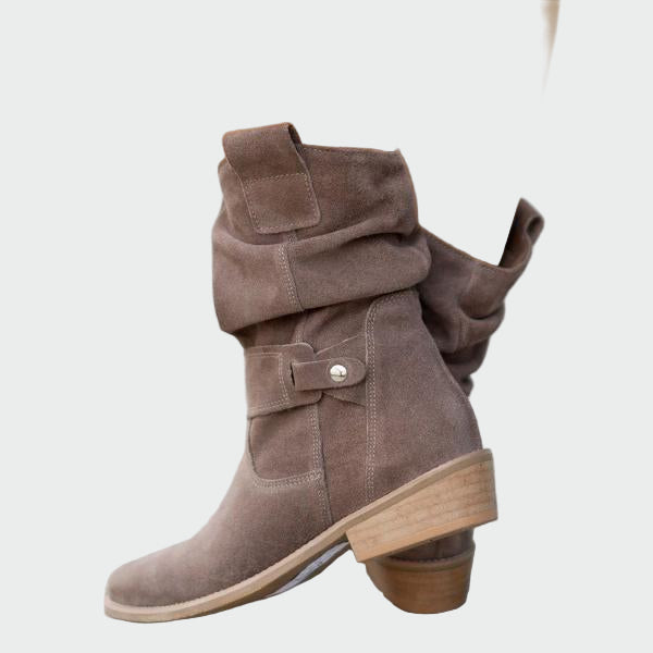 Women's Suede Ankle Boots - Timeless Comfort for Everyday