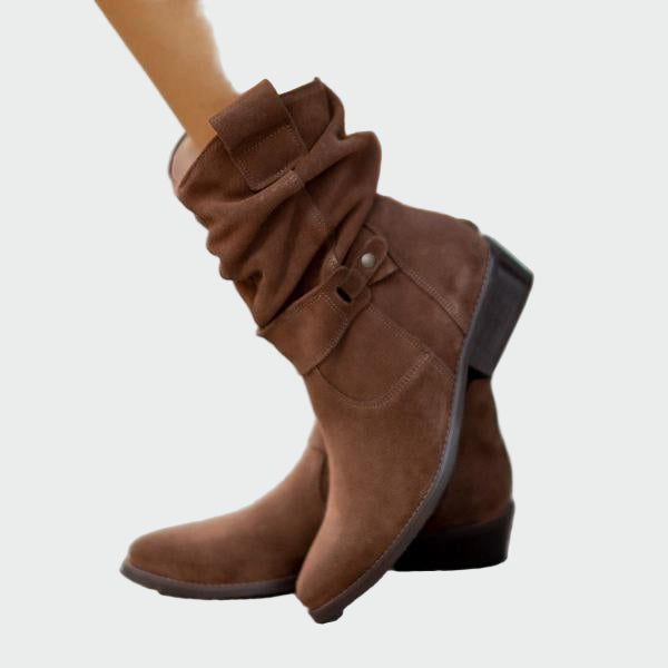 Women's Suede Ankle Boots - Timeless Comfort for Everyday