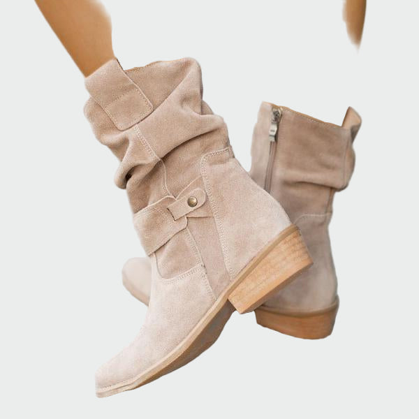 Women's Suede Ankle Boots - Timeless Comfort for Everyday