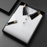Men's Knitted Polo Shirt – Heritage Geometric Collar Detail