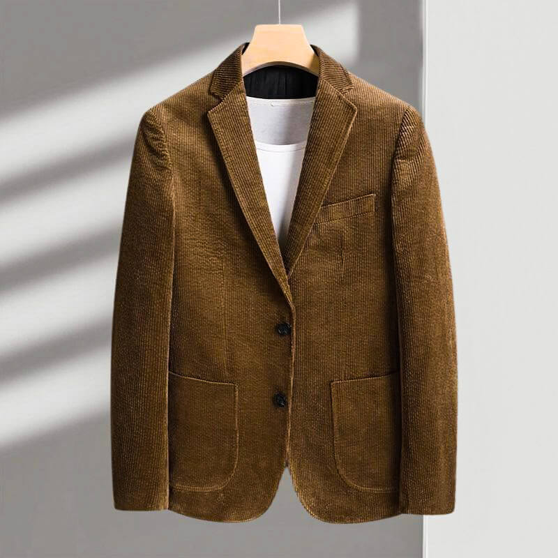 Men's Corduroy Blazer – Smart Casual Tailored Sport Coat
