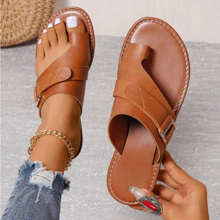 Women's Premium Leather Orthopedic Sandals - All-Day Comfort