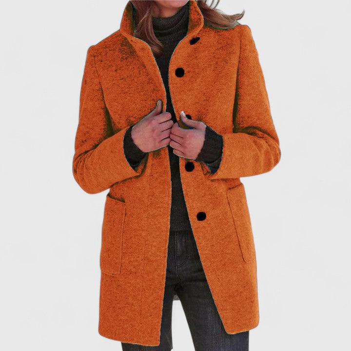 Women's Classic Tailored Coat - Effortless Sophistication