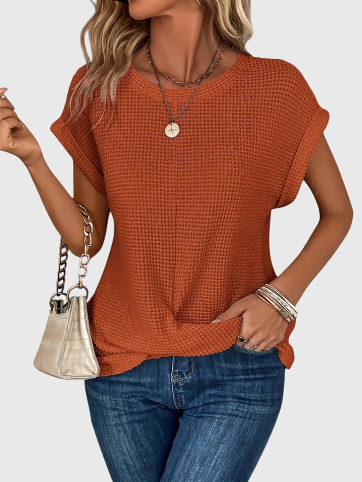 Women's Classic Crew Neck Blouse - Timeless and Versatile
