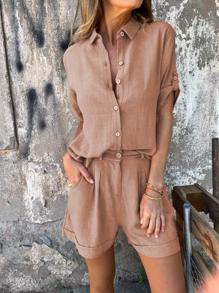 Women's Cotton-Linen Two-Piece Set - Breezy & Timeless