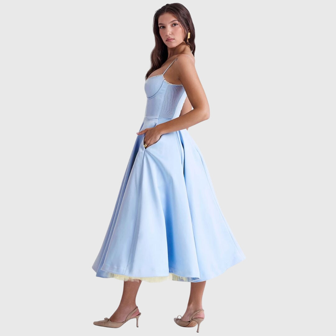 Women's Maxi Dress with Pockets - Elegant for Special Occasions