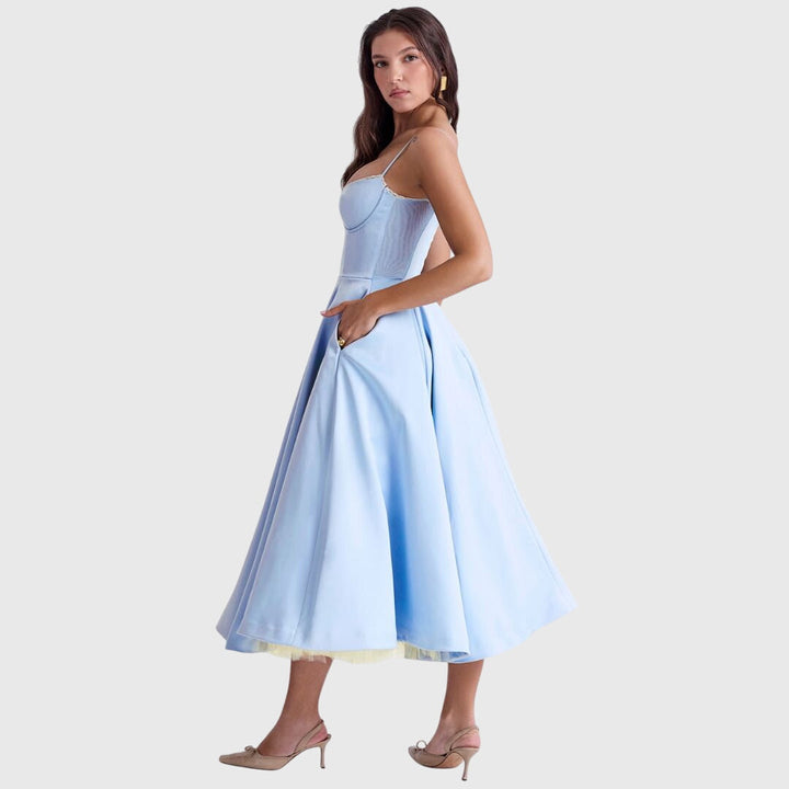 Women's Maxi Dress with Pockets - Elegant for Special Occasions