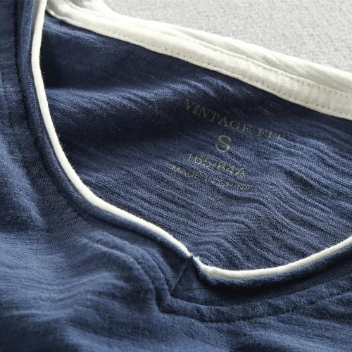 Men's James Layered Long Sleeve V-Neck Tee - Everyday Essential