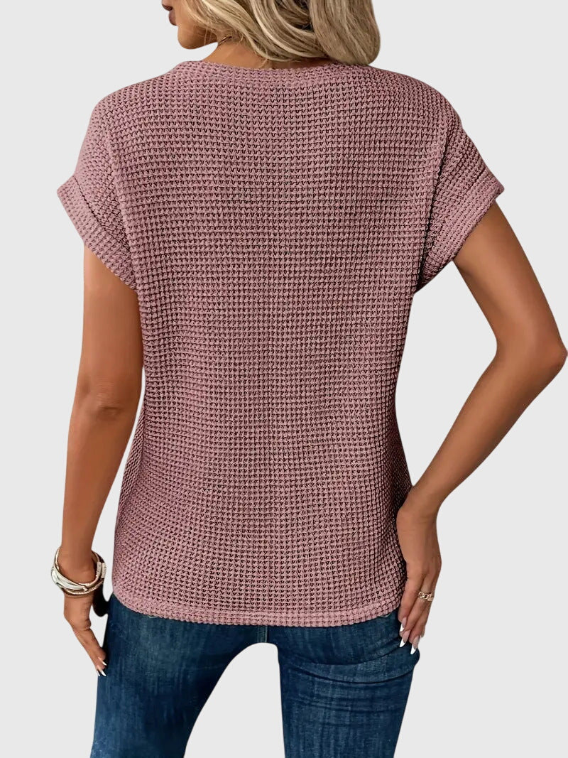 Women's Classic Crew Neck Blouse - Timeless and Versatile