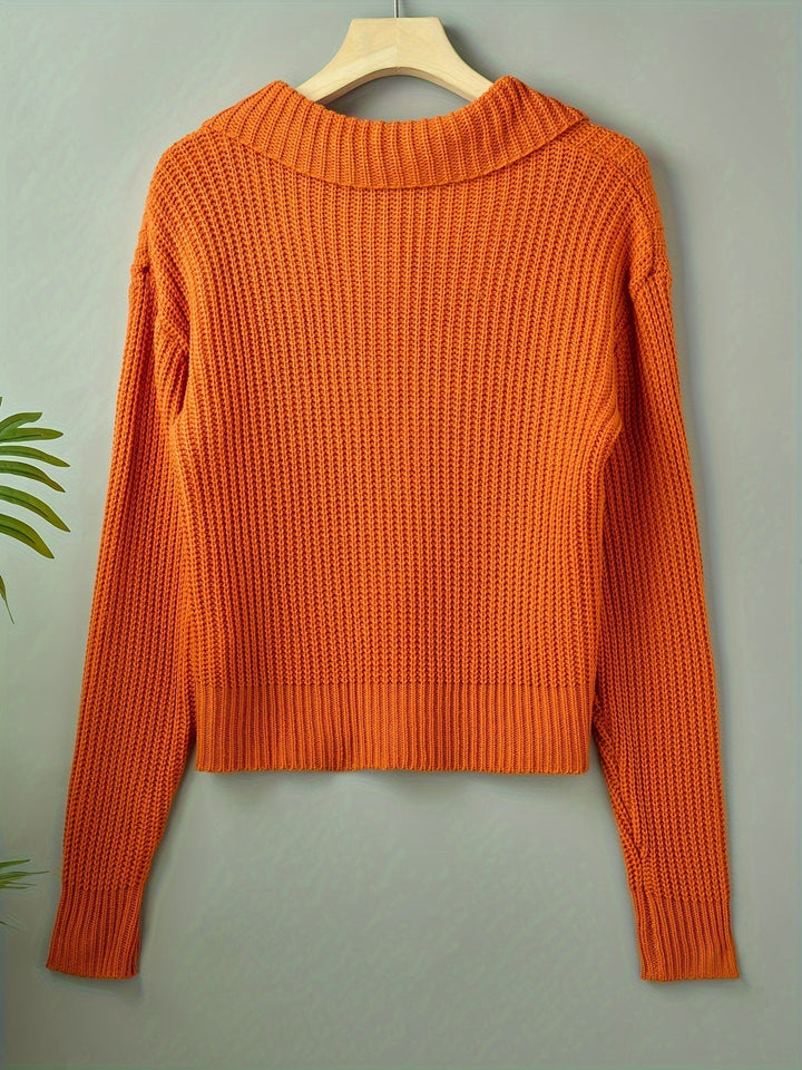 Women's Fiona Statement Button Knit Sweater - Cozy Chic