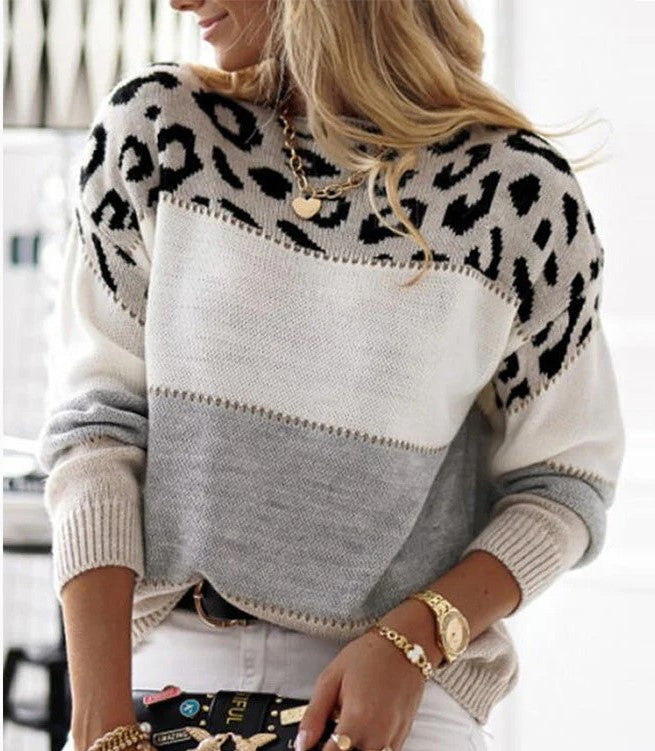 Women's Leopard Print Sweater - Chic & Versatile Everyday