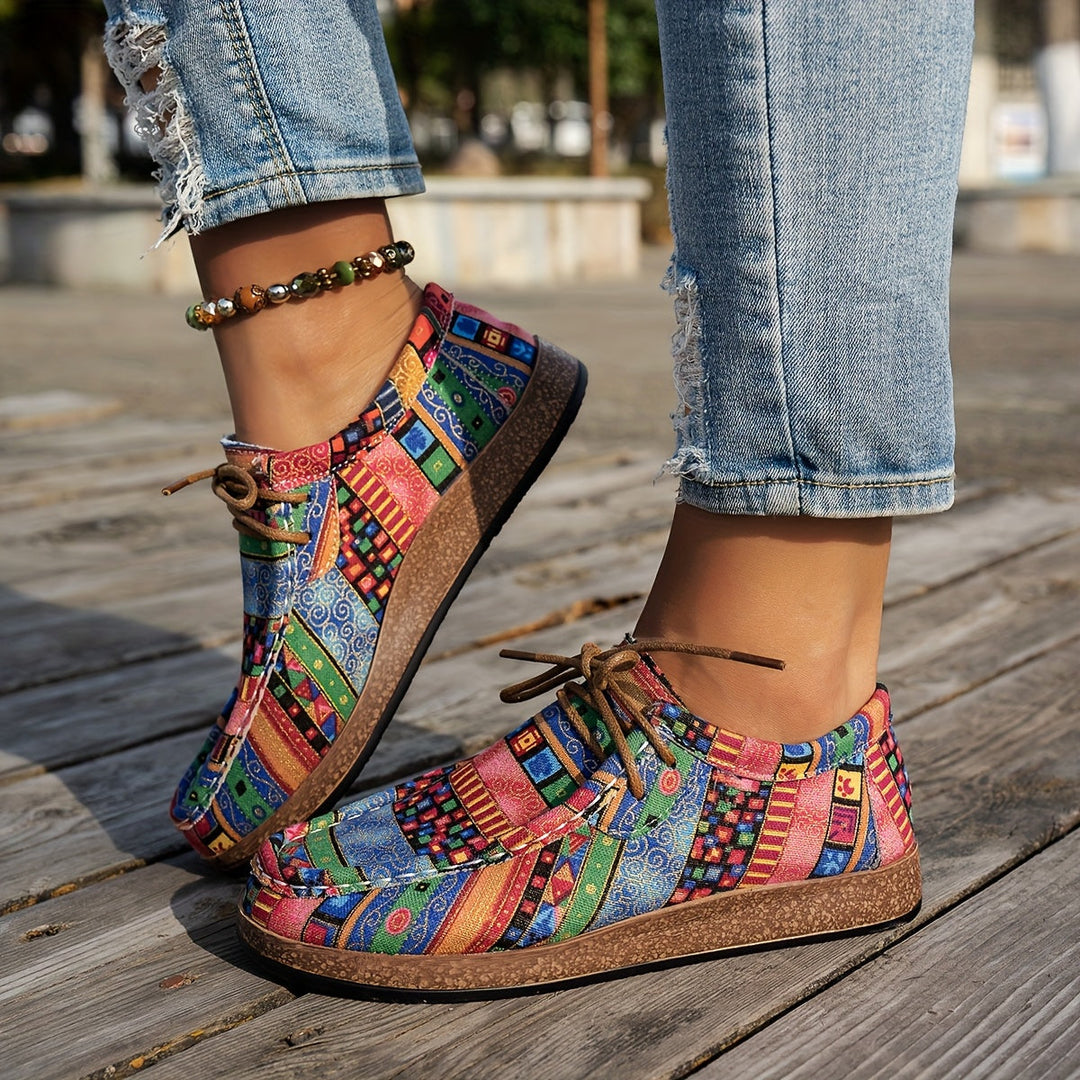 Women's Patchwork Comfort Sneakers - Everyday Casual Style