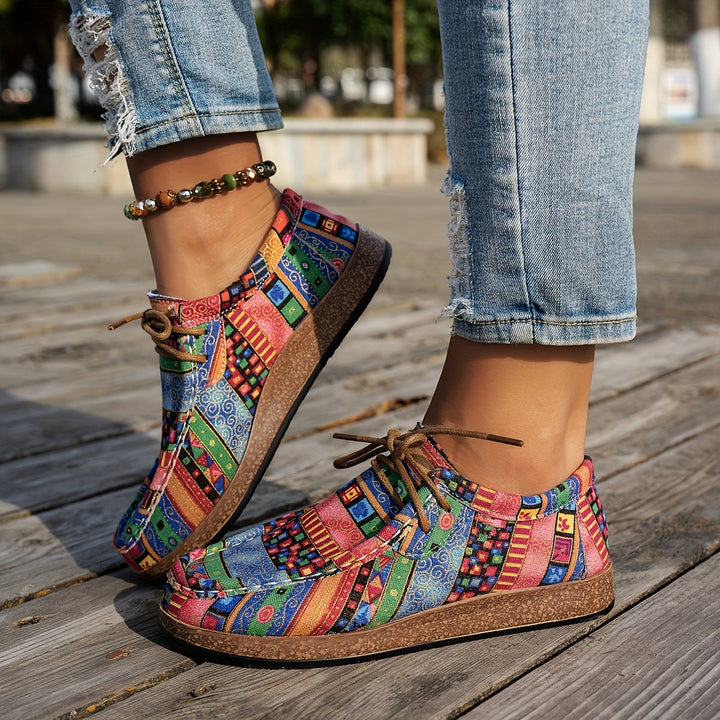 Women's Patchwork Comfort Sneakers - Everyday Casual Style