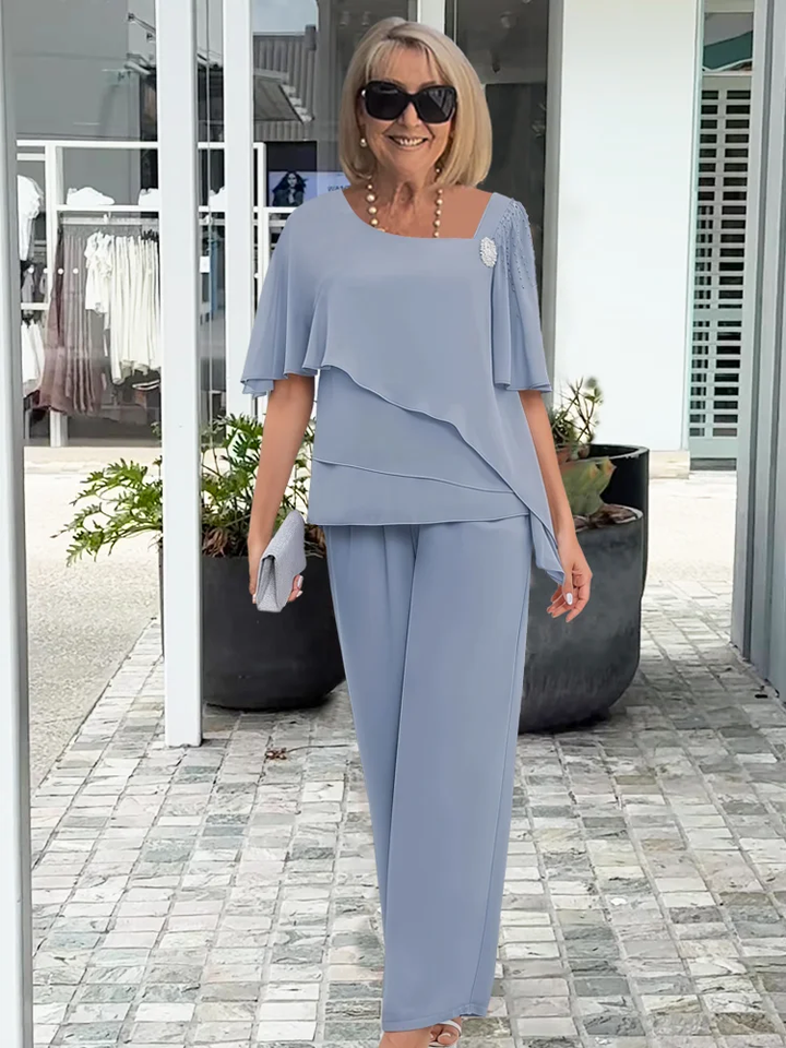 Women's Graceful Flow Two-Piece Set - Elegant for Events