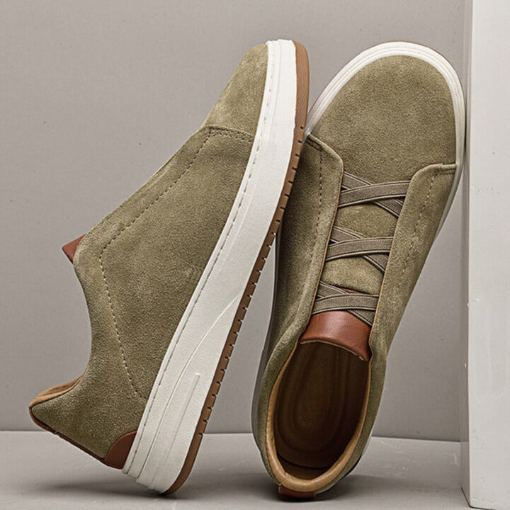 Men's Suede Slip-On Sneakers – Cushioned Everyday Trainers