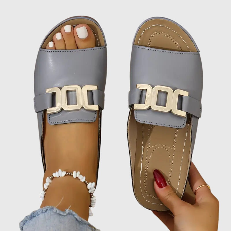 Women's Kathryn Buckle Sandals - Comfort and Style
