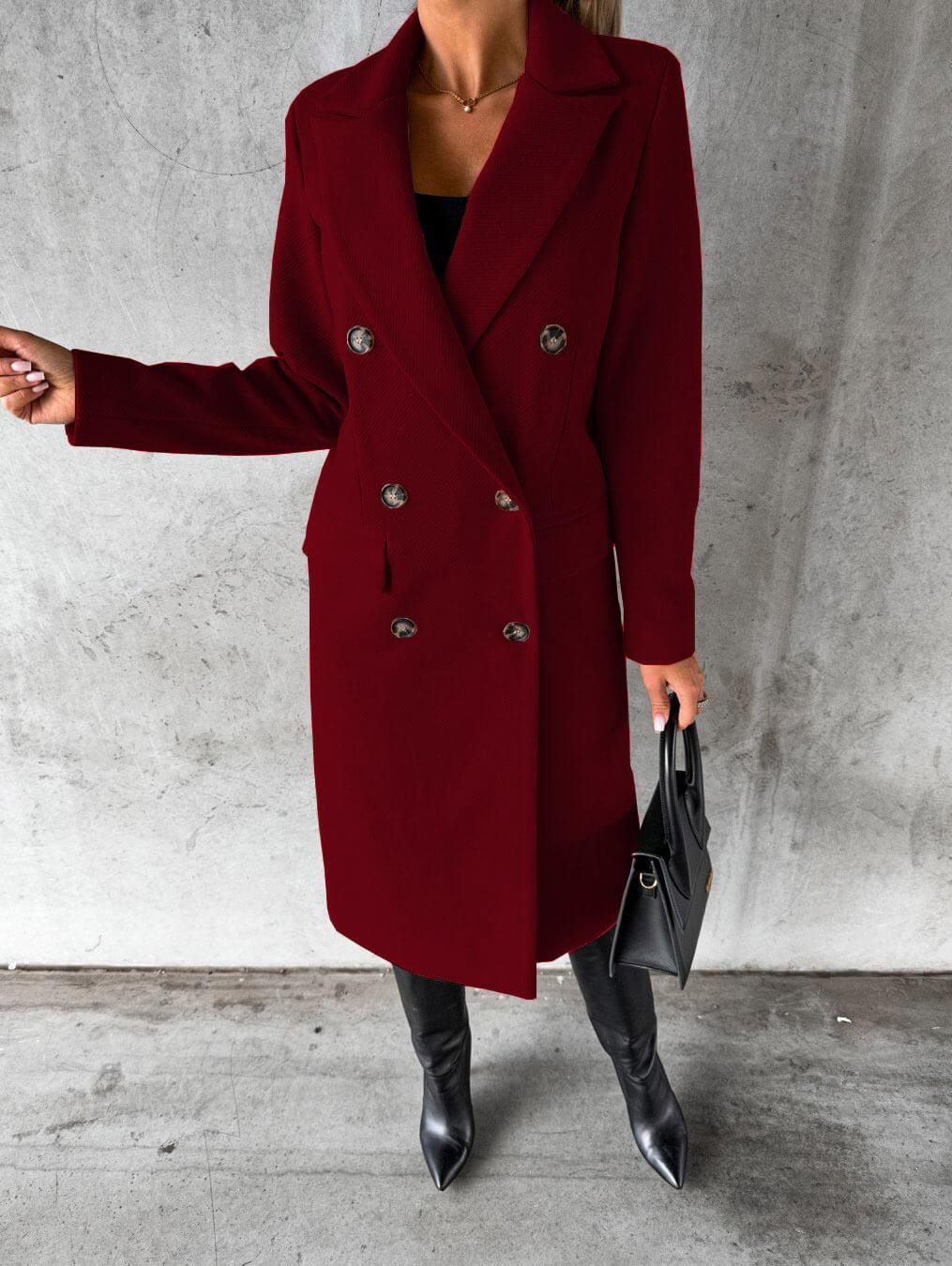Women's Reversible Long Winter Coat - Two Looks, One Coat