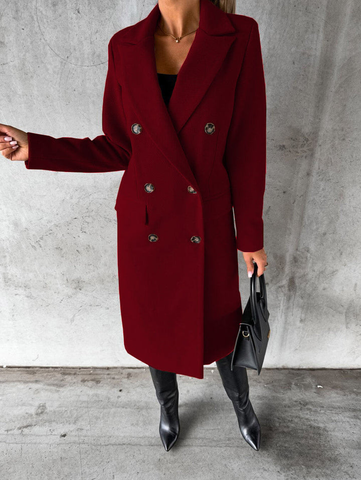 Women's Reversible Long Winter Coat - Two Looks, One Coat