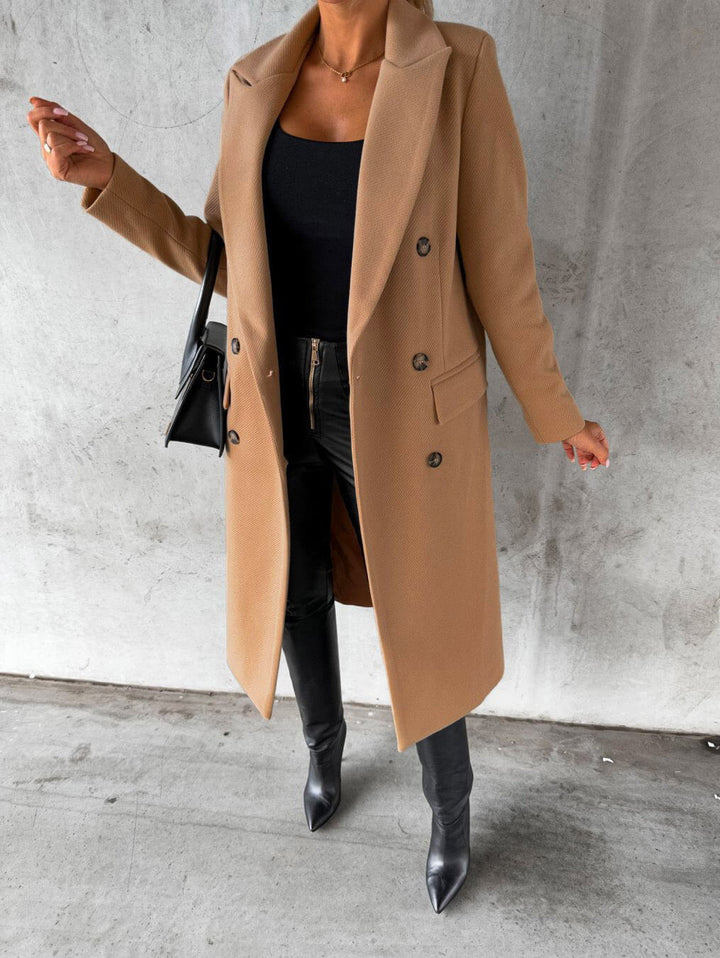 Women's Reversible Long Winter Coat - Two Looks, One Coat