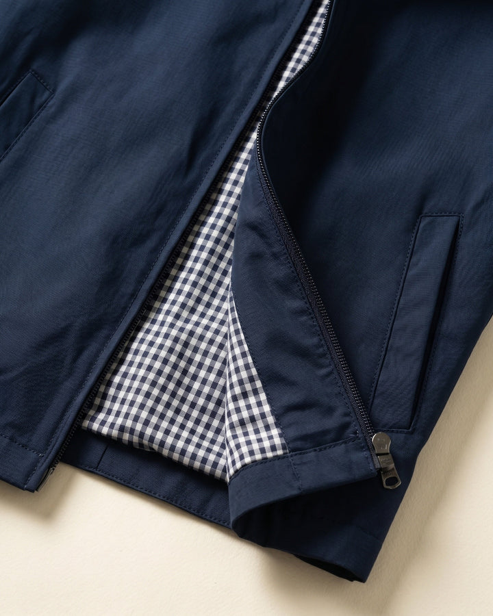 Men's Harrington Jacket – Cotton Gingham-Lined Casual Jacket