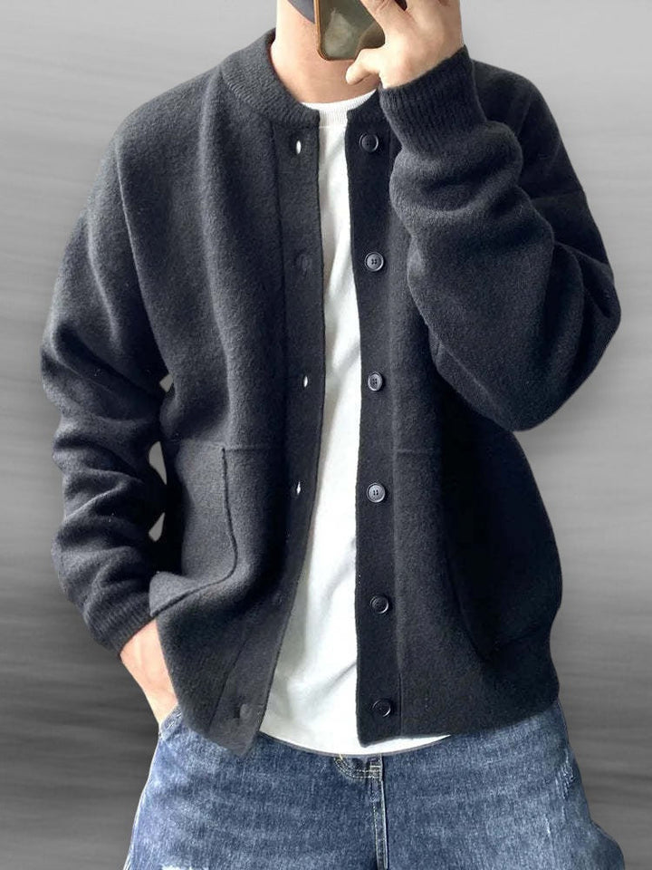 Men's Cotton Blend Cardigan – Lightweight Smart Casual Knit