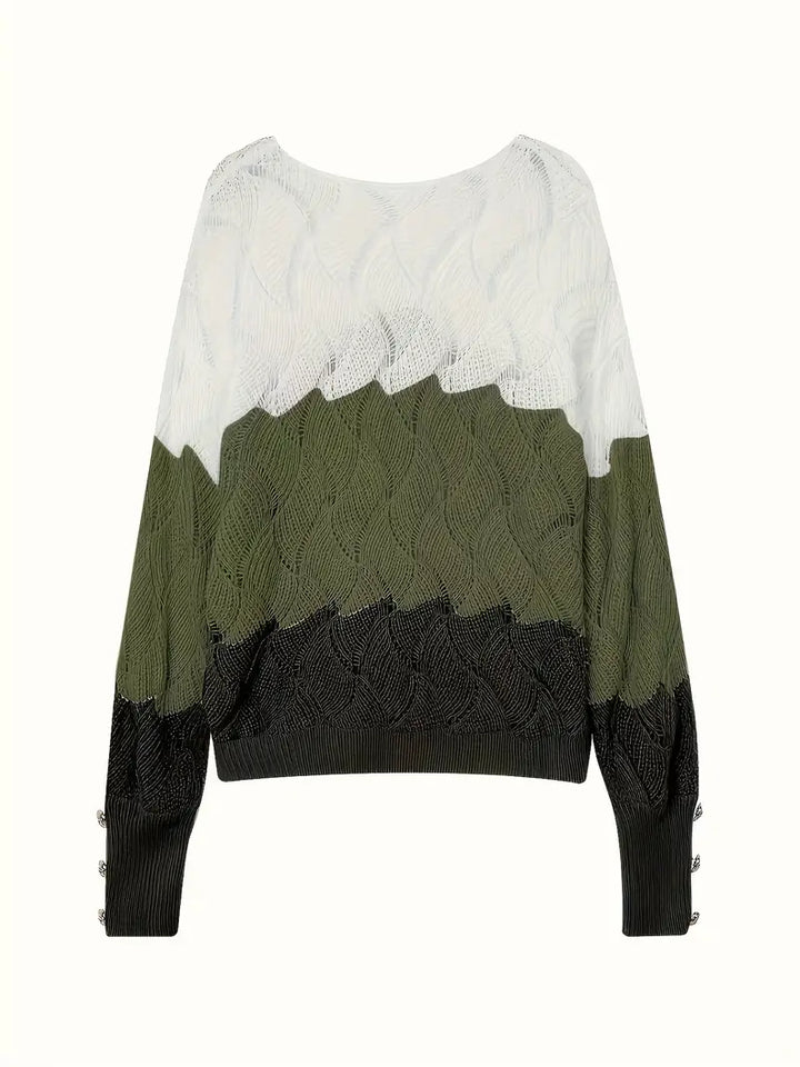Women's Cozy Wave Knit Sweater - For Effortless Layering