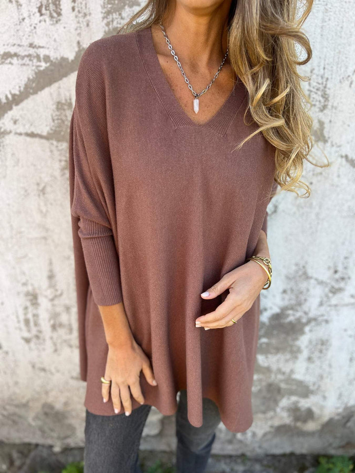 Women's Cashmere V-Neck Sweater - Lightweight & Elegant for Summer