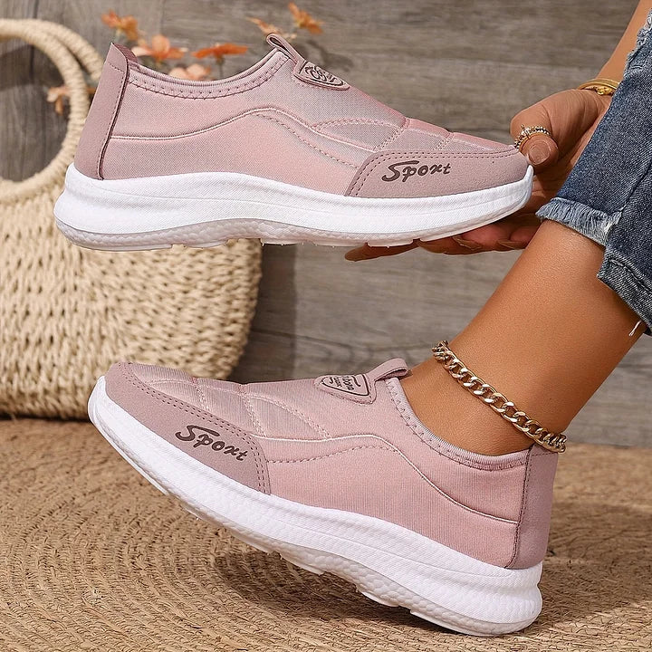 Women's Breathable Slip-On Walking Sneakers - All-Day Comfort