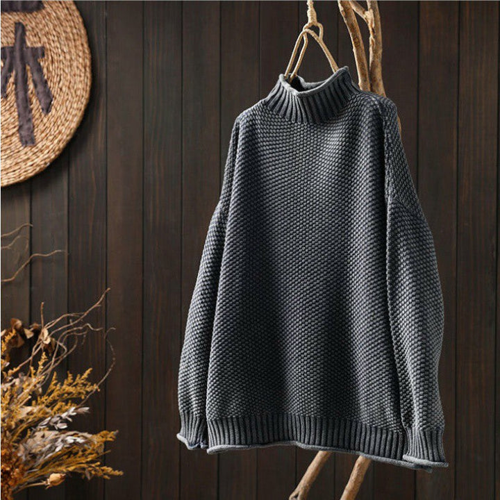 Women's Knitted Sweater - Cozy Warmth & Classic Style