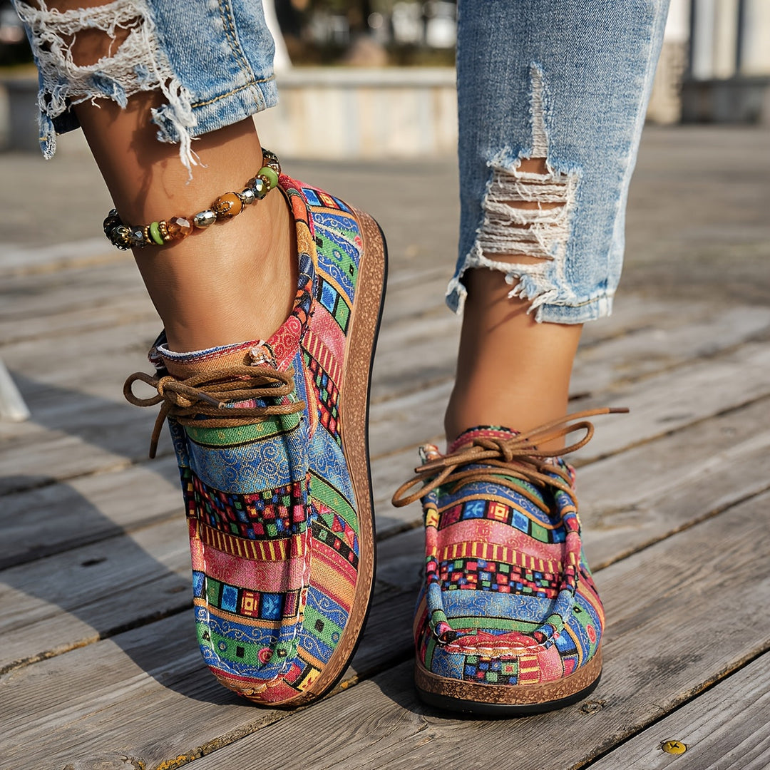 Women's Patchwork Comfort Sneakers - Everyday Casual Style