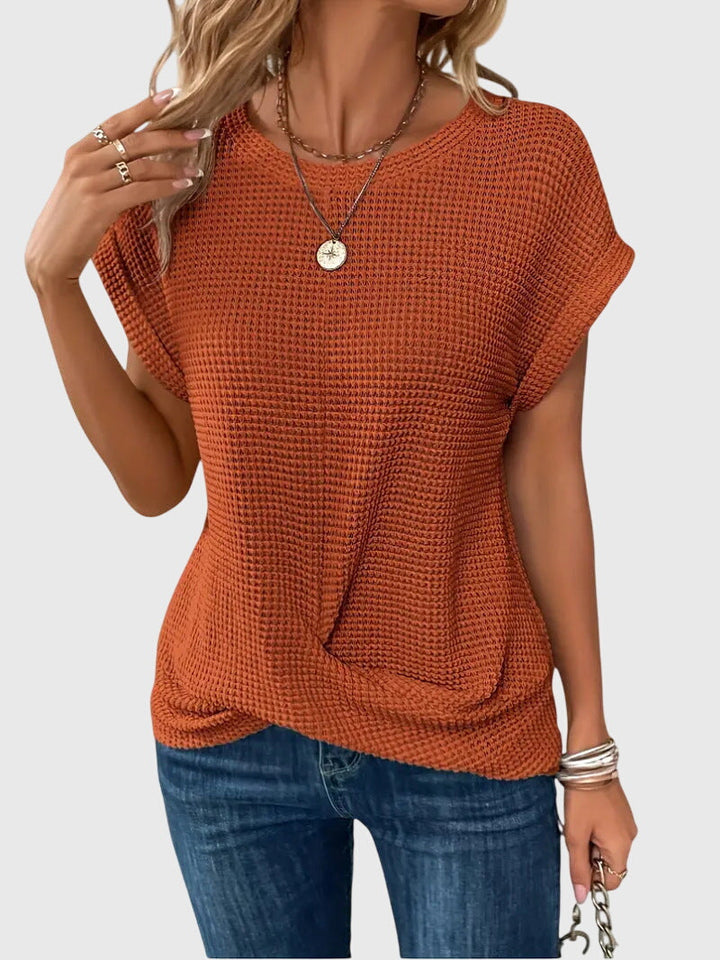 Women's Classic Crew Neck Blouse - Timeless and Versatile
