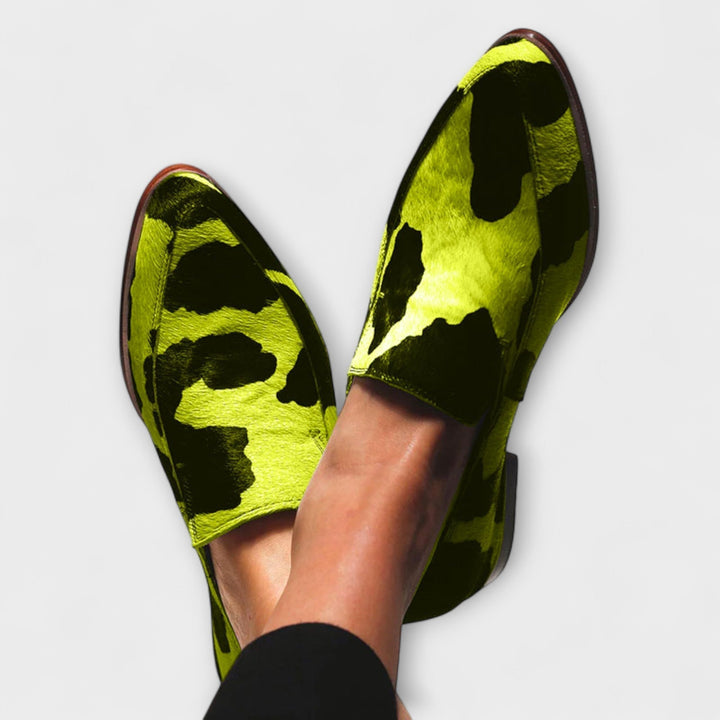 Women's Cow Print Pointed Toe Espadrilles - Everyday Style