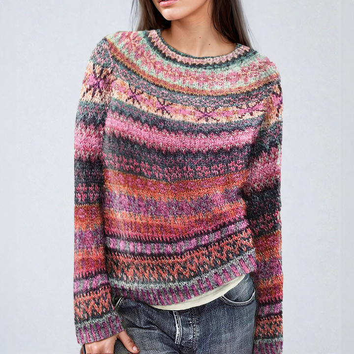 Women's Classic Fair-Isle Sweater - Timeless Elegance
