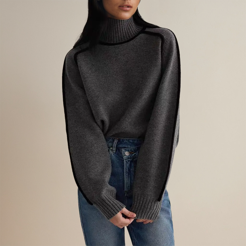 Women's Knit Turtleneck Sweater - Cozy & Elegant Layering