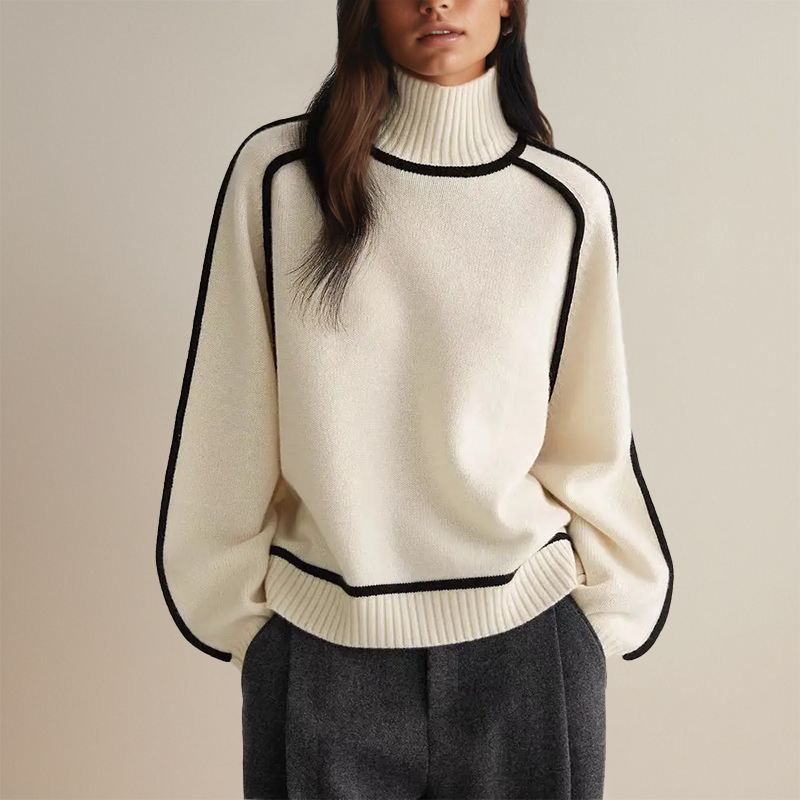 Women's Knit Turtleneck Sweater - Cozy & Elegant Layering