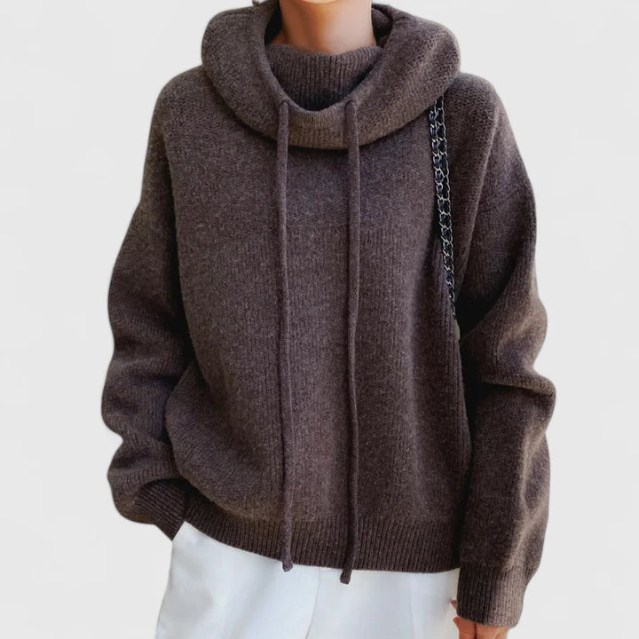 Women's Relaxed Cozy Hooded Sweater - Effortless Layering