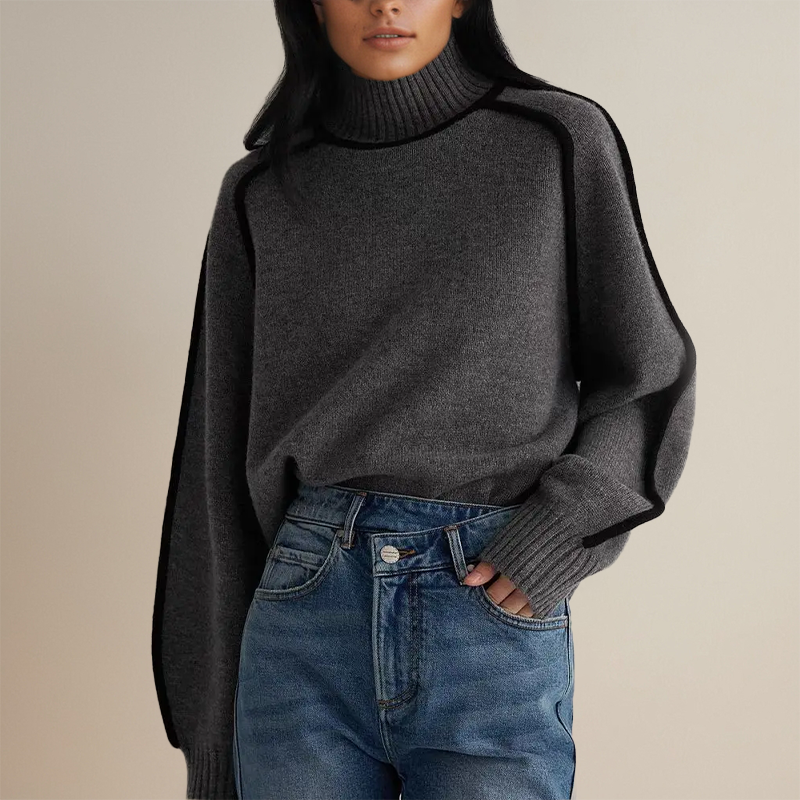 Women's Knit Turtleneck Sweater - Cozy & Elegant Layering