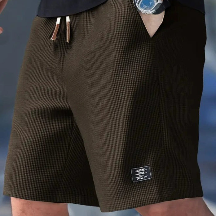 Men's Waffle-Knit Tailored Shorts – Smart Casual Comfort